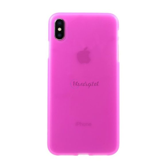 Szilikon telefonvédő (matt) RÓZSASZÍN Apple iPhone XS Max 6.5
