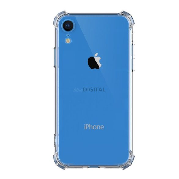 Szilikon telefonvédő (közepesen ütésálló, légpárnás sarok) ÁTLÁTSZÓ Apple iPhone XR 6.1