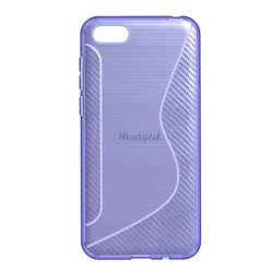   Szilikon telefonvédő (S-line, karbon minta) LILA Huawei Y5 2018 (Y5 Prime 2018), Honor 7S