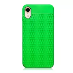   Szilikon telefonvédő (műanyag hátlap, lyukacsos minta) VILÁGOSZÖLD Apple iPhone XR 6.1