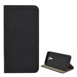   Tok álló, bőr hatású (FLIP, oldalra nyíló, asztali tartó funkció) FEKETE Huawei Mate 20 Lite