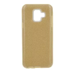   Szilikon telefonvédő (műanyag belső, csillogó hátlap) ARANY Samsung Galaxy A6 (2018) SM-A600F