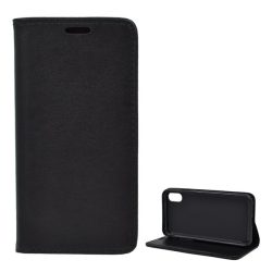   Tok álló, bőr hatású (FLIP, oldalra nyíló, asztali tartó funkció) FEKETE Apple iPhone X 5.8, Apple iPhone XS 5.8