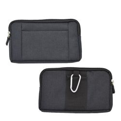   Tok, fekvő, vászon (univerzális, övre fűzhető, cipzár, 2 zseb, 6.4" méret) FEKETE