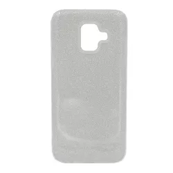   Szilikon telefonvédő (műanyag belső, csillogó hátlap) EZÜST Samsung Galaxy A6 (2018) SM-A600F