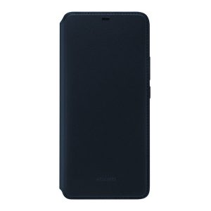 HUAWEI tok álló, bőr hatású (FLIP, oldalra nyíló, bankkártya tartó) SÖTÉTKÉK Huawei Mate 20 Pro