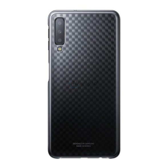 SAMSUNG műanyag telefonvédő (ultravékony, gyémánt minta) FEKETE Samsung Galaxy A7 (2018) SM-A750F