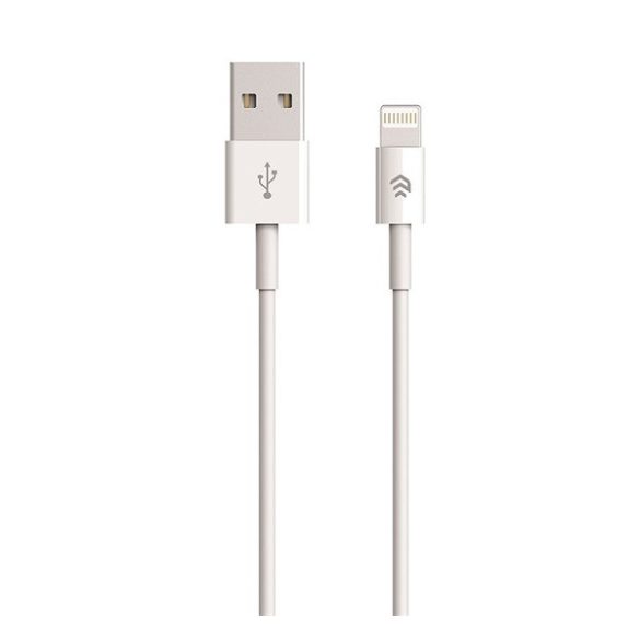 DEVIA SMART adatkábel (USB - lightning, 200cm) FEHÉR 