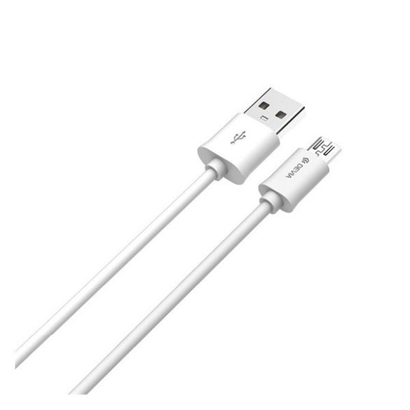 DEVIA SMART adatkábel (USB - microUSB, 200cm) FEHÉR