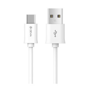 DEVIA SMART adatkábel (USB - Type-C, 200cm) FEHÉR