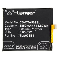   CAMERON SINO Li-Polymer akku (3.85V/3850mAh, Alcatel CAC3860004C1 kompatibilis) FEKETE Alcatel A7 (OT-5090Y)