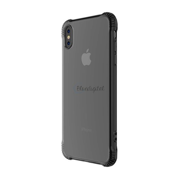 HOCO ARMOR szilikon telefonvédő (közepesen ütésálló, légpárnás sarok, átlátszó hátlap) SZÜRKE Apple iPhone XS Max 6.5