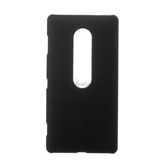 Műanyag telefonvédő (gumírozott) FEKETE Sony Xperia XZ2 Premium (H8166)