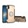Műanyag telefonvédő (szilikon keret, asztali tartó funkció, telefontartó gyűrű, beépített fémlemez, karbon minta) ARANY Apple iPhone X 5.8, Apple iPhone XS 5.8