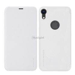   NILLKIN SPARKLE műanyag telefonvédő (bőr hatású FLIP, oldalra nyíló, logó kivágás) FEHÉR Apple iPhone XR 6.1