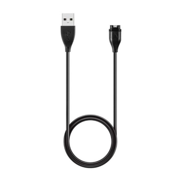 Töltőkábel (USB - Garmin, gyorstöltő, 100cm) FEKETE Garmin Fenix 5, Garmin Fenix 5S, Garmin Fenix 5X, Garmin Forerunner 935