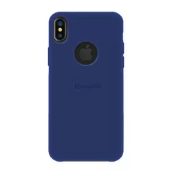   4-OK SILK műanyag telefonvédő (gumírozott, logó kivágás) SÖTÉTKÉK Apple iPhone XS Max 6.5