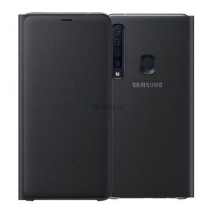SAMSUNG tok álló (aktív FLIP, oldalra nyíló, bankkártya tartó) FEKETE Samsung Galaxy A9 (2018) SM-A920