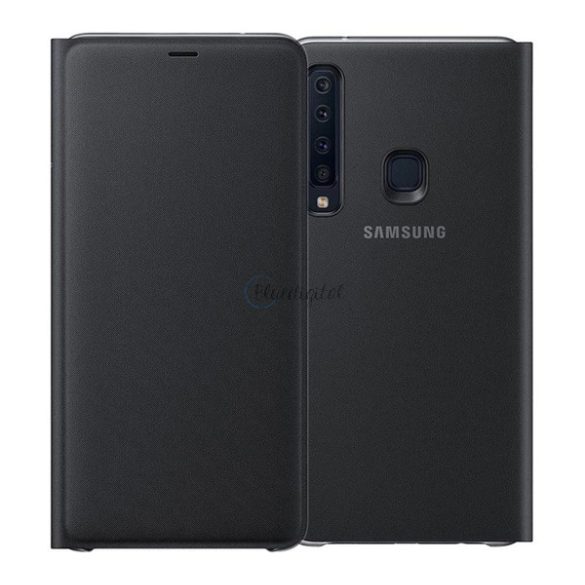 SAMSUNG tok álló (aktív FLIP, oldalra nyíló, bankkártya tartó) FEKETE Samsung Galaxy A9 (2018) SM-A920