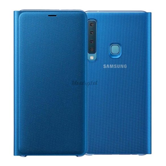SAMSUNG tok álló (aktív FLIP, oldalra nyíló, bankkártya tartó) KÉK Samsung Galaxy A9 (2018) SM-A920