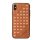 FIERRE SHANN műanyag telefonvédő (bőr hatású hátlap, szegecses) BARNA Apple iPhone XS 5.8, Apple iPhone X 5.8