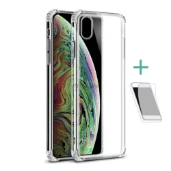   IMAK szilikon telefonvédő (közepesen ütésálló, légpárnás sarok + képernyővédő fólia) ÁTLÁTSZÓ Apple iPhone XS Max 6.5