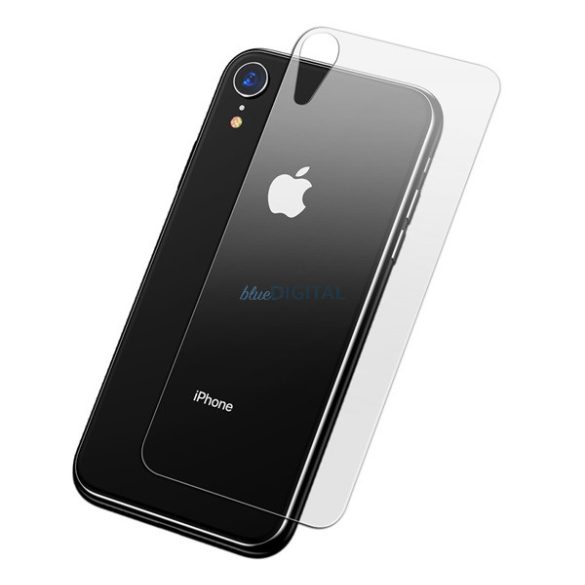 Képernyővédő üveg (csak hátsó, karcálló, NEM íves, 9H) ÁTLÁTSZÓ Apple iPhone XR 6.1, Apple iPhone 11