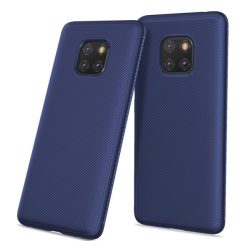   Szilikon telefonvédő (közepesen ütésálló, csíkos minta) SÖTÉTKÉK Huawei Mate 20 Pro