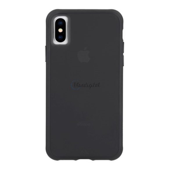 CASE-MATE TOUGH műanyag telefonvédő (szilikon belső, közepesen ütésálló) FEKETE Apple iPhone XS 5.8, Apple iPhone X 5.8