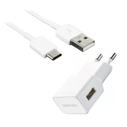   SAMSUNG hálózati töltő USB aljzat (8W + Type-C kábel) FEHÉR
