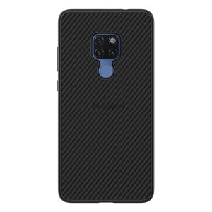 NILLKIN SYNTHETIC FIBER műanyag telefonvédő (környezetbarát, karbon minta) FEKETE Huawei Mate 20