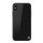 NILLKIN TEMPERED PLAID telefonvédő szilikon keret (BUMPER, edzett üveg hátlap, négyzet minta) FEKETE Apple iPhone XS Max 6.5