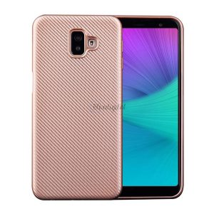 Szilikon telefonvédő (karbon minta) ROZÉARANY Samsung Galaxy J6 Plus (SM-J610F)