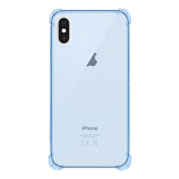 Szilikon telefonvédő (közepesen ütésálló, légpárnás sarok) KÉK Apple iPhone XS Max 6.5