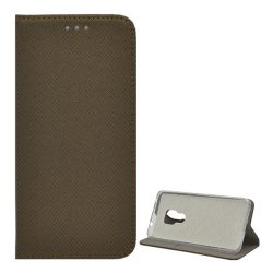   Tok álló, bőr hatású (FLIP, oldalra nyíló, asztali tartó funkció, rombusz minta) ARANYBARNA Huawei Mate 20