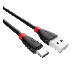   HOCO X27 adatkábel (USB - Type-C, gyorstöltő, 120cm, törésgátló) FEKETE