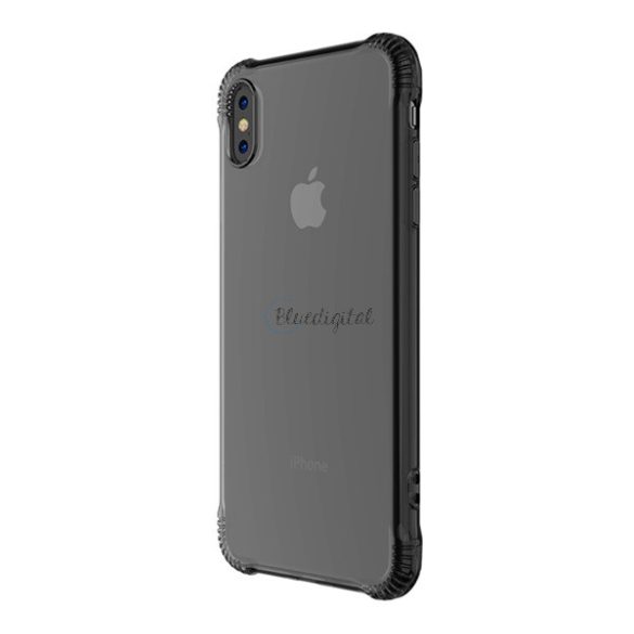HOCO ARMOR szilikon telefonvédő (közepesen ütésálló, légpárnás sarok, átlátszó hátlap) SZÜRKE Apple iPhone XS 5.8, Apple iPhone X 5.8
