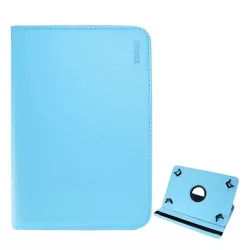   ENKAY tok álló, bőr hatású (univerzális, FLIP, asztali tartó, 360°, 10" méret) VILÁGOSKÉK 