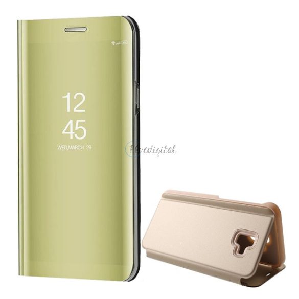 Tok álló (aktív FLIP, oldalra nyíló, asztali tartó funkció, tükrös felület, Mirror View Case) ARANY Samsung Galaxy J6 Plus (SM-J610F)