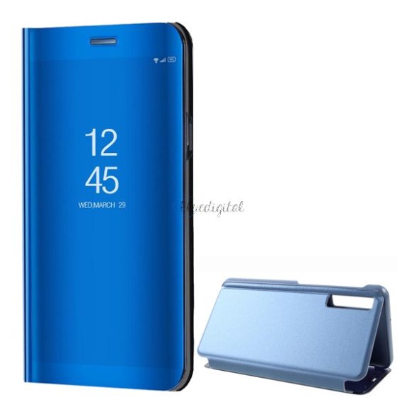 Tok álló (aktív FLIP, oldalra nyíló, asztali tartó funkció, tükrös felület, Mirror View Case) KÉK Samsung Galaxy A7 (2018) SM-A750F