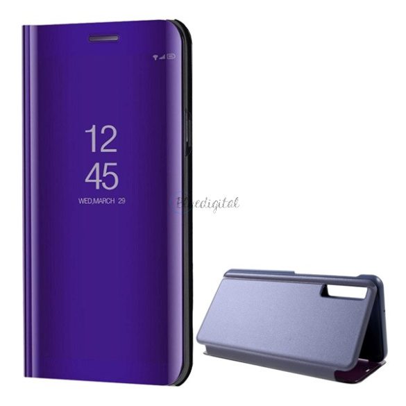 Tok álló (aktív FLIP, oldalra nyíló, asztali tartó funkció, tükrös felület, Mirror View Case) LILA Samsung Galaxy A7 (2018) SM-A750F