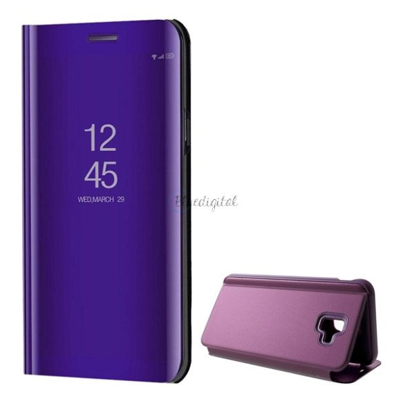 Tok álló (aktív FLIP, oldalra nyíló, asztali tartó funkció, tükrös felület, Mirror View Case) LILA Samsung Galaxy J6 Plus (SM-J610F)