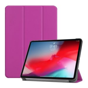 Tok álló, bőr hatású (aktív FLIP, oldalra nyíló, TRIFOLD, asztali tartó) LILA Apple IPAD Pro 11 (2018)