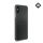 NXE műanyag telefonvédő (valódi bőr hátlap) FEKETE Apple iPhone XS Max 6.5