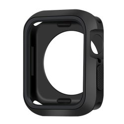   Szilikon keret (ütésálló) FEKETE Apple Watch Series 4 44mm, Apple Watch Series 5 44mm, Apple Watch Series 6 44mm, Apple Watch Series SE 44mm