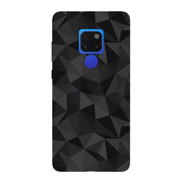 Szilikon telefonvédő (3D, gyémánt minta) FEKETE Huawei Mate 20