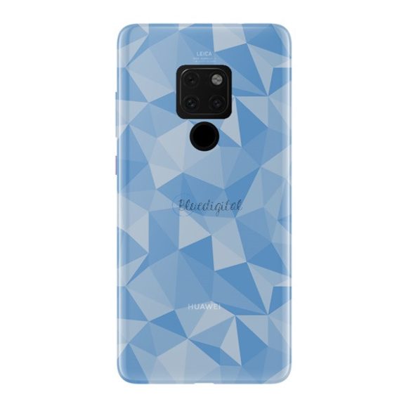 Szilikon telefonvédő (3D, gyémánt minta) VILÁGOSKÉK Huawei Mate 20