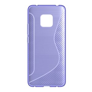 Szilikon telefonvédő (S-line, karbon minta) LILA Huawei Mate 20 Pro