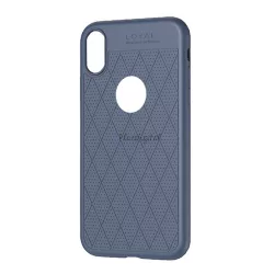   HOCO ADMIRE szilikon telefonvédő (ultravékony, 0.8 mm, lyukacsos, rombusz minta, logó kivágás) KÉK Apple iPhone XS Max 6.5