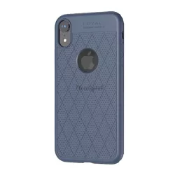   HOCO ADMIRE szilikon telefonvédő (ultravékony, 0.8 mm, lyukacsos, rombusz minta, logó kivágás) KÉK Apple iPhone XR 6.1
